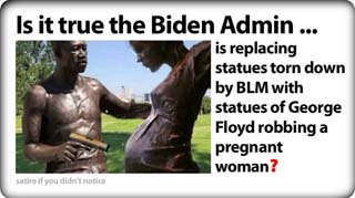 Joe Biden is replacing George Washington statues with George_Floyd_statue